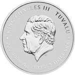 Pièce de monnaie en Argent 2 Dollars g 62.2 (2 oz) Millésime 2025 PIZZA