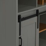 vidaXL Armoire à vin HALDEN casiers à vin porte coulissante gris pin