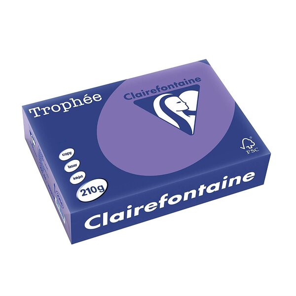 Ramette 250 Feuilles Papier 210g A4 210x297 mm Certifié FSC Violine TROPHÉE