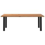 vidaXL Table à manger marron clair bois de chêne massif rectangulaire