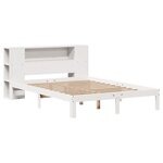vidaXL Lit bibliothèque sans matelas blanc 160x200 cm bois pin massif