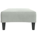 vidaXL Repose-pied gris clair 77x55x31 cm velours
