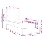 vidaXL Lit de rangement LED avec matelas Crème 100 x 200 cm Tissu