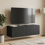 vidaXL Meuble TV mural 98 x 41 x 30 cm Noir Bois d'ingénierie