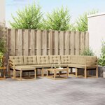 vidaXL Ensemble de canapés d'extérieur 9 pc Blanc et Beige