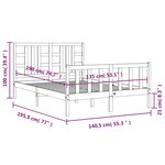 vidaXL Cadre de lit sans matelas bois de pin massif