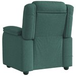 vidaXL Fauteuil de massage inclinable Vert foncé Tissu