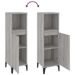 vidaXL Armoire salle de bain sonoma gris 30x30x100 cm