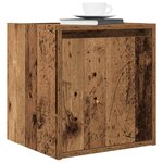 vidaXL Tables de chevet murales 2 Pièces vieux bois 38x34x40 cm