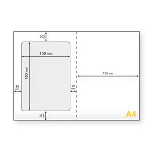 Lot de 250 planches d’étiquette colissimo 150 x 100 mm