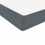 vidaXL Sommier à lattes de lit et matelas gris foncé 80x210 cm velours