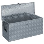 vidaXL Boîte en aluminium 90 5 x 35 x 40 cm Argenté