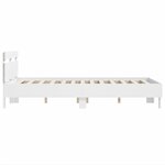vidaXL Cadre de lit avec tête de lit et LED blanc 120x200 cm