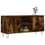 vidaXL Meuble TV chêne fumé 104x35x50 cm bois d'ingénierie