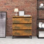 vidaXL Buffet Chêne fumé 60x35x69 cm Bois d'ingénierie