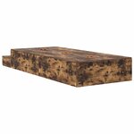 vidaXL Cadre de lit avec rangement Chêne fumé 226.5 x 90 x 31.5 cm