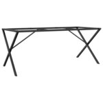 vidaXL Pieds de table à manger cadre en X 160x80x73 cm fonte