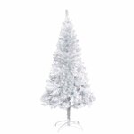 vidaXL Arbre de Noël artificiel pré-éclairé/boules argenté 150 cm PET