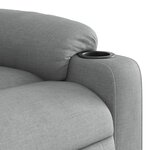 vidaXL Fauteuil inclinable de massage en tissu gris clair