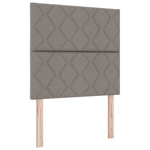 vidaXL Lit à ressorts taupe avec matelas et lumière LED  120 x 190 cm