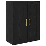 vidaXL Haut Armoire Chêne noir 69 5 x 34 x 180 cm Bois d'ingénierie