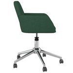 vidaXL Chaises pivotantes à manger lot de 2 vert foncé tissu