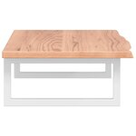 vidaXL Étagère de vasque murale acier et bois de chêne massif