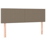 vidaXL Sommier à lattes de lit avec matelas LED Taupe 140x190 cm Tissu