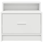 vidaXL Table de chevet avec tiroir blanc 51x31x47 cm