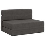 vidaXL Canapé-lit pliable Gris foncé 100 x 80 x 60 cm Tissu