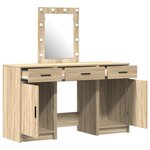 vidaXL Table de Toilette Marron 50 x 41 x 135 cm Bois d'ingénierie