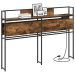 vidaXL Tête de lit de rangement Chêne fumé 135 cm Bois d'ingénierie