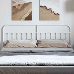 vidaXL Tête de lit de remplacement métal blanc 180 cm