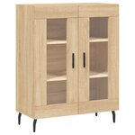 vidaXL Buffet haut Chêne sonoma 69 5x34x180 cm Bois d'ingénierie