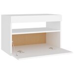 vidaXL Tables de chevet avec lumières LED 2 Pièces blanc 60x35x40 cm