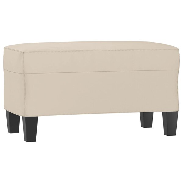 vidaXL Banc Crème 70x35x41 cm Tissu microfibre