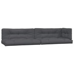 vidaXL Salon palette de jardin avec coussins 6Pièces bois d'acacia massif