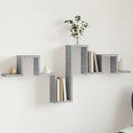 vidaXL Étagère murale gris béton 104 5x10x43 cm bois d'ingénierie
