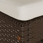 vidaXL Tabourets de bar jardin coussins lot de 2 marron résine tressée