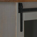 vidaXL Buffet HALDEN 2 portes coulissantes gris 112x40x80 cm
