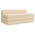vidaXL Canapé-lit pliable Crème 120 x 60 x 49 cm Tissu
