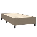 vidaXL Sommier à lattes de lit et matelas et LED Taupe 90x190 cm Tissu