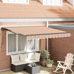 vidaXL Cadre d'auvent Bleu et Orange 350 x 250 cm