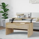 vidaXL Table basse chêne sonoma 80x50 5x41 5 cm bois d'ingénierie