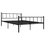 vidaXL Cadre de lit sans matelas noir métal 180x200 cm