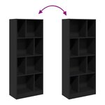 vidaXL Bibliothèque noir 57x28 5x141 cm bois d'ingénierie