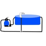 vidaXL Fontaine cascade de piscine Acier inoxydable 45 x 30 x 60 cm
