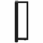 vidaXL Pieds de table console en T  2 pièces  noir  38 x 25 x (72-73) cm  acier