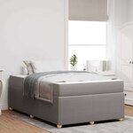 vidaXL Cadre de lit Autre Taupe 120 x 190 cm tissu