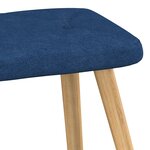 vidaXL Chaise de relaxation avec tabouret Bleu Tissu